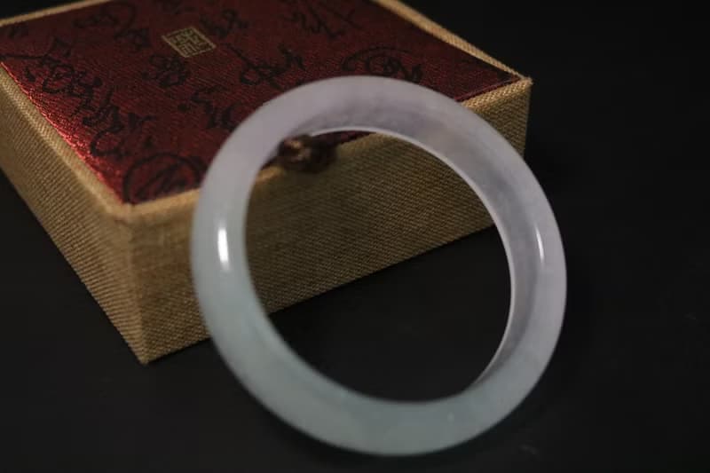 玻璃種翡翠手鐲高冰禮盒裝手環鐲子