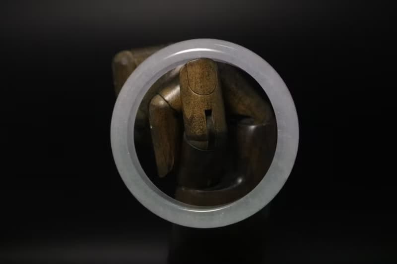玻璃種翡翠手鐲高冰禮盒裝手環鐲子