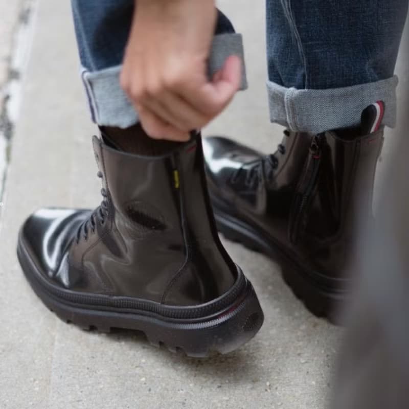 PALLADIUM 限量牛皮法式軍靴 77204
