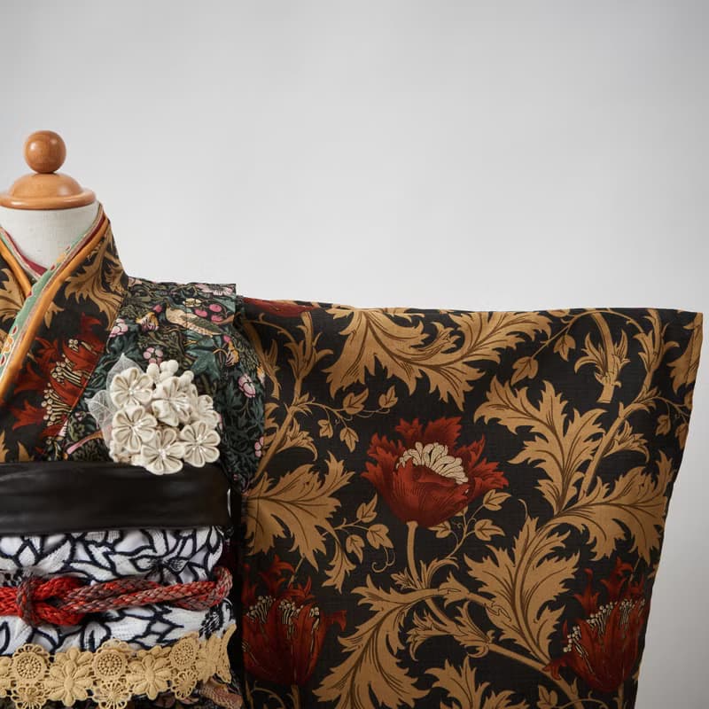 ウィリアムモリス　キッズ浴衣　William Morris kids YUKATA KIMONO