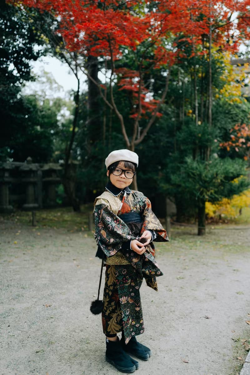 ウィリアムモリス　キッズ浴衣　William Morris kids YUKATA KIMONO