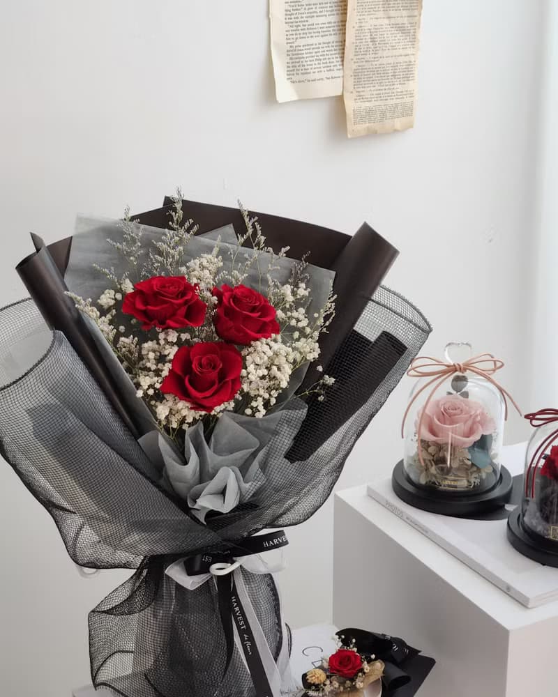 永生玫瑰花束-情人節花束/求婚花束/告白花束/生日花束