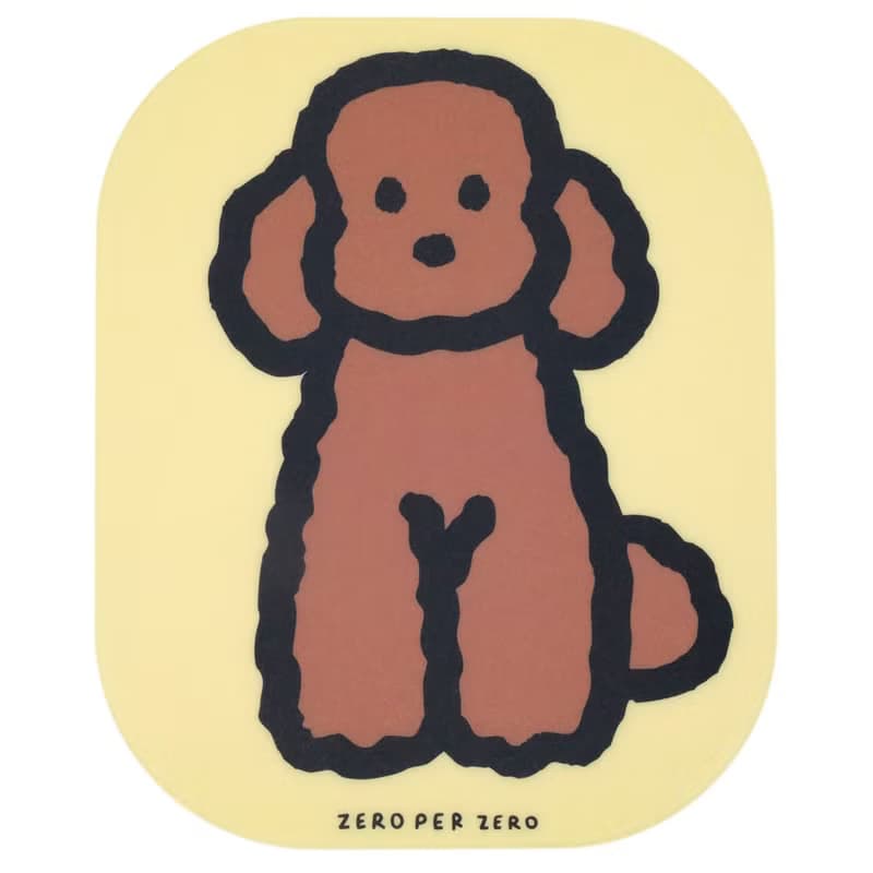 滑鼠墊 貴賓狗 黃色