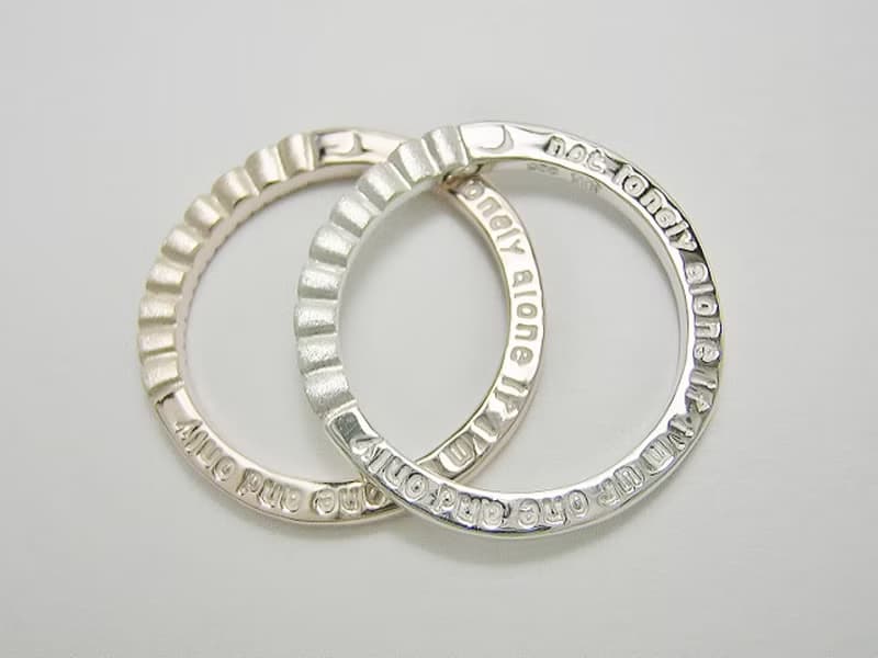 rabbitism 紅白兎セット シルバー 925 ピンクシルバー ( mille+-feuille ) 1~ 27号  戒指 對戒 刻字 堆疊環 兔 兎