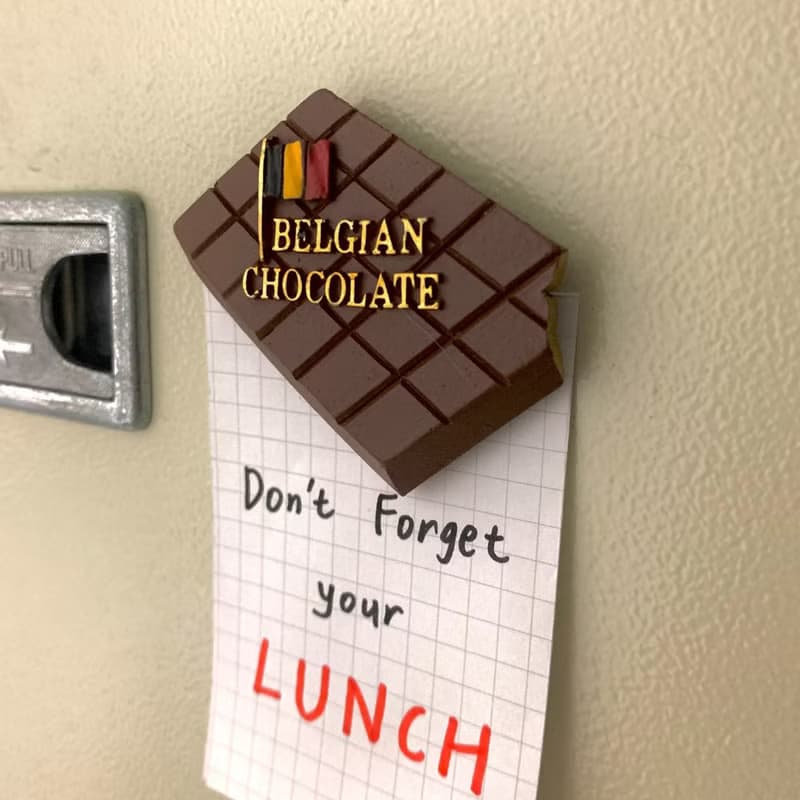 比利時巧克力留言板磁力貼+比利時盾牌袖標【2件組】特色3D磁鐵