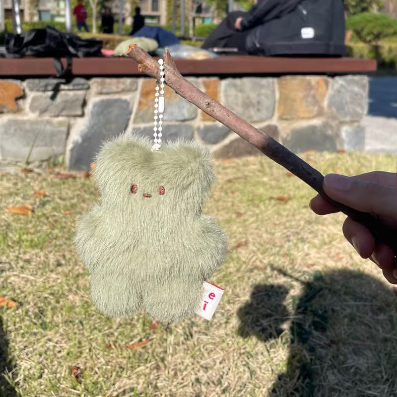 Mini wepi bear - greenery(10cm) /  handmade mini doll present key ring charm
