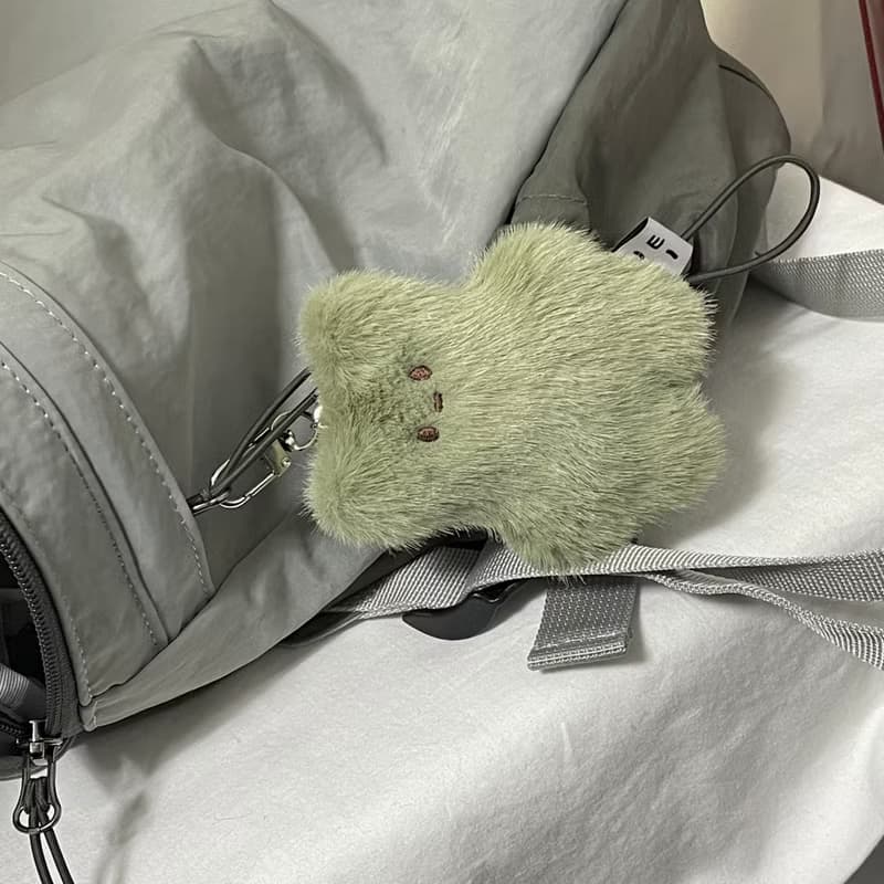 Mini wepi bear - greenery(10cm) /  handmade mini doll present key ring charm