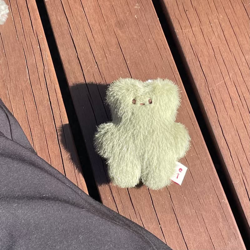 Mini wepi bear - greenery(10cm) /  handmade mini doll present key ring charm