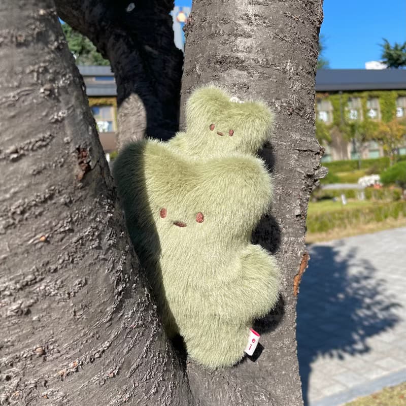 Mini wepi bear - greenery(10cm) /  handmade mini doll present key ring charm
