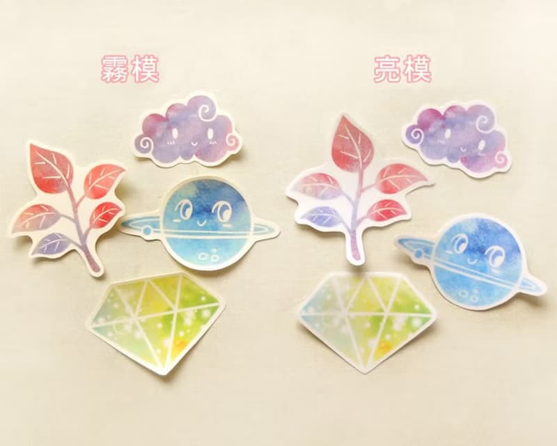 七彩暈染貼紙 - 防水貼紙 - 寶石貼紙 - 童話貼紙