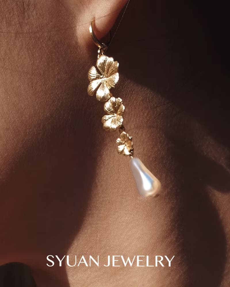 Bloom綻放—奧地利水晶珍珠垂墜式耳環 生日 情人節禮物