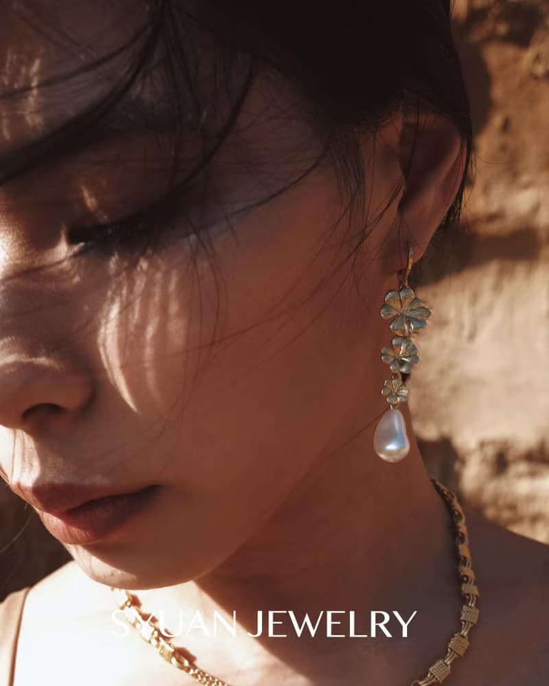 Bloom綻放—奧地利水晶珍珠垂墜式耳環 生日 情人節禮物