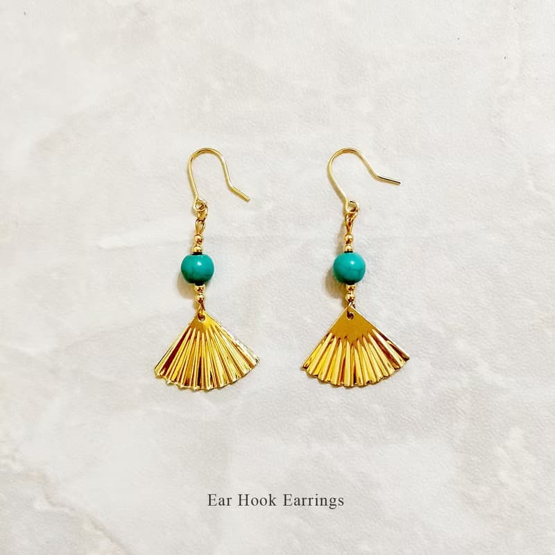 ::民族BOHO系列:: 波西米亞風耳飾 耳線 扇形耳飾 穿線耳環