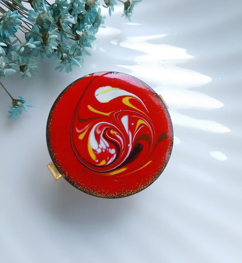 【西洋古董飾品】紅銅 抽象藝術 圍巾夾 絲巾扣 絲巾夾