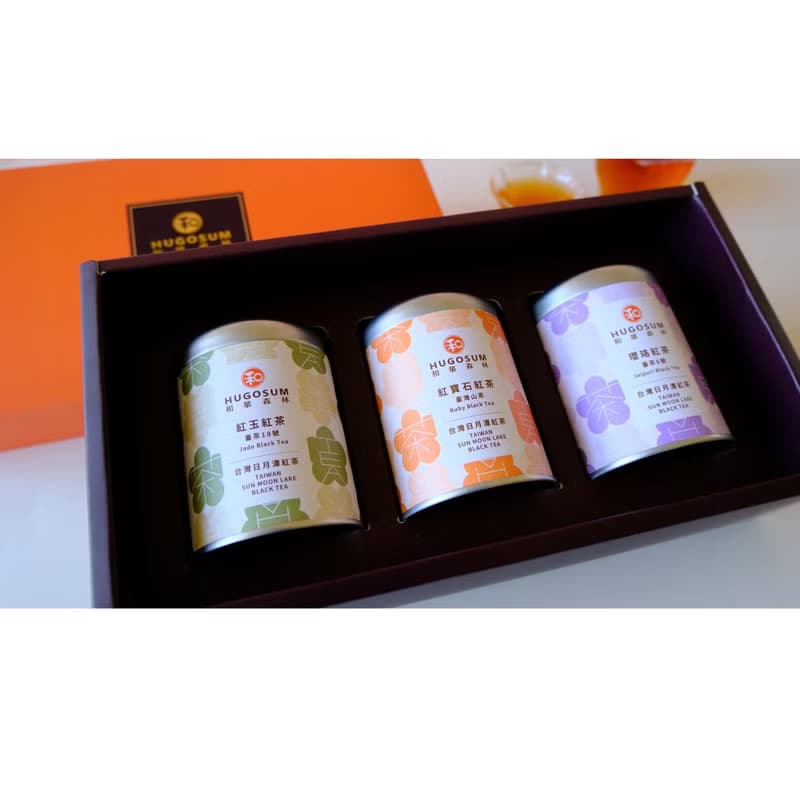 【好茶禮盒】台灣日月潭紅茶小三紅禮盒-石/玉/瓔(20G*3罐)