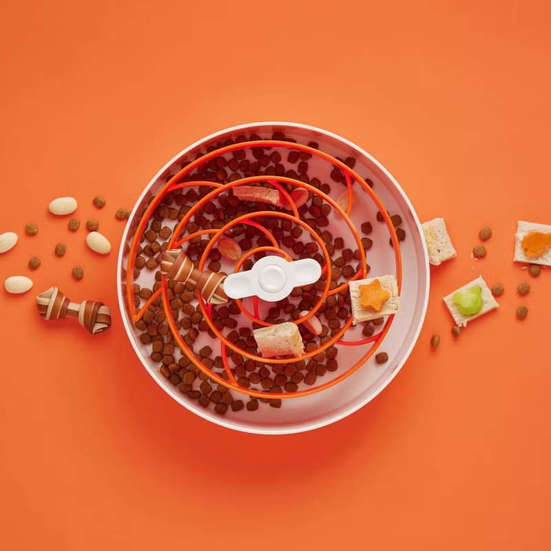 【貓狗用品】PetDreamHouse 旋轉益智慢食碗 渦輪