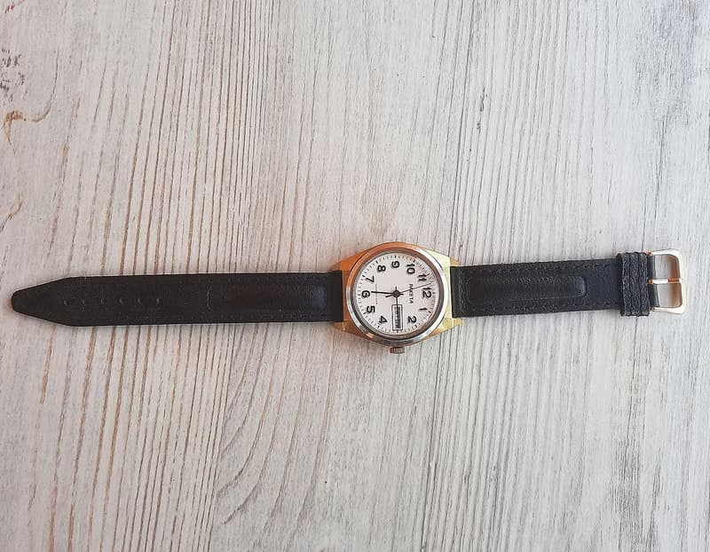 Raketa 2628.H Soviet mens watch wind up – gold plated case watch made in USSR