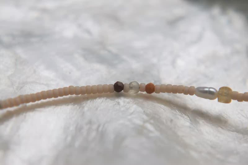 手鍊 圖畫石 珍珠 金髮晶  - 減肥成功 -
