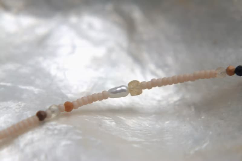 手鍊 圖畫石 珍珠 金髮晶  - 減肥成功 -