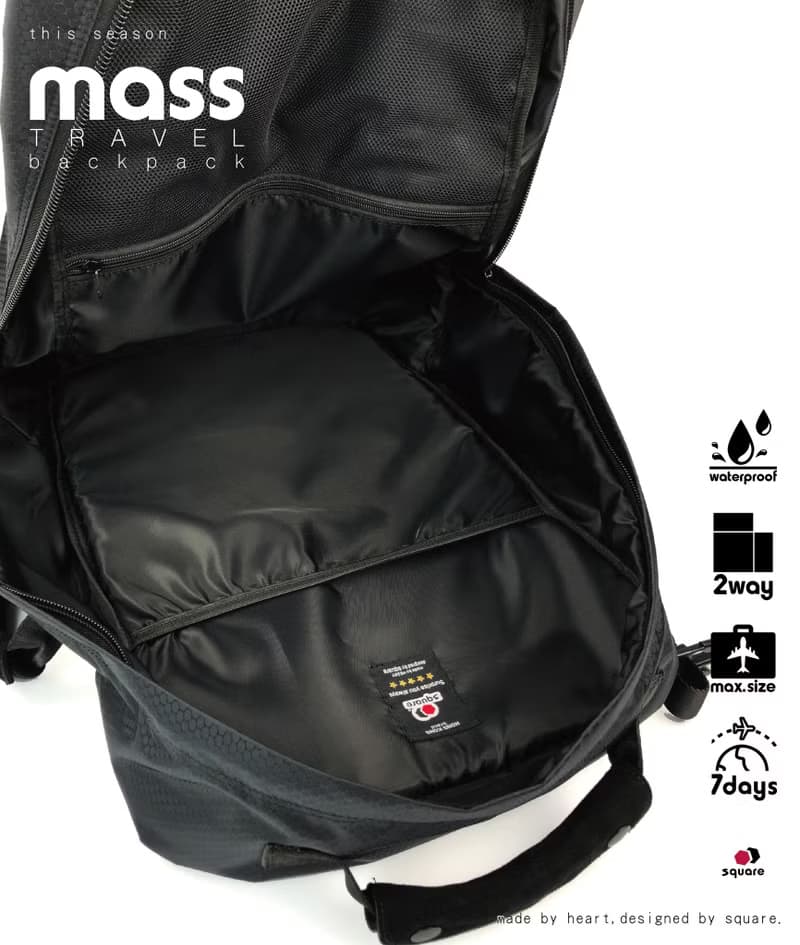 MASS 36L 旅行背包 黑色