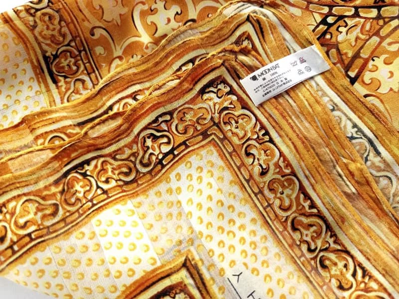 Givenchy Vintage Silk Scarf Brown Motifs Gift for Her 24 x 23 inches