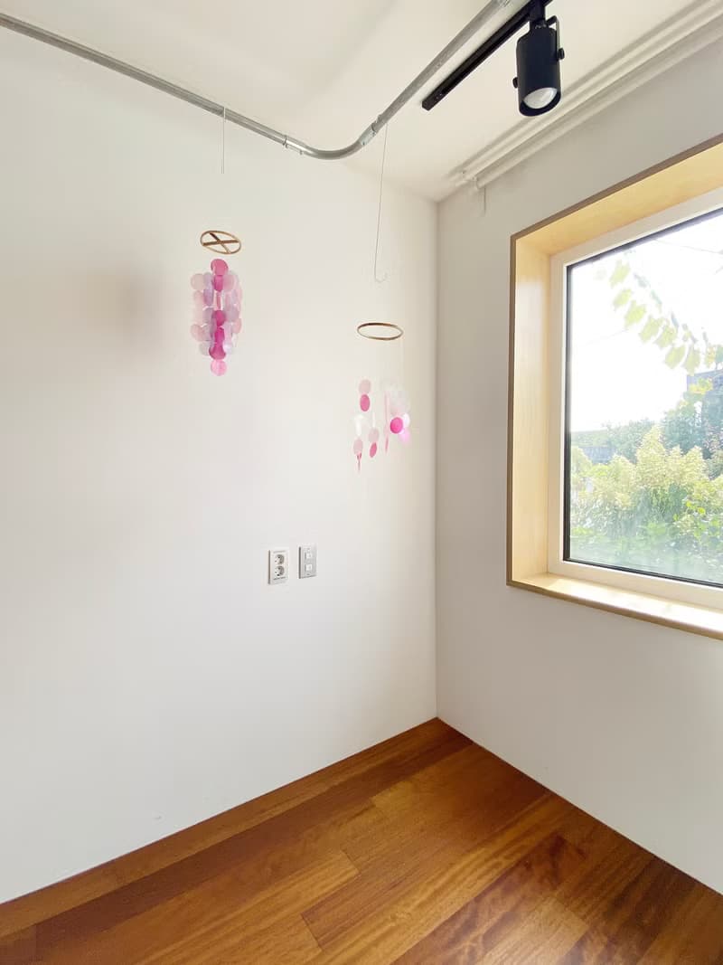 DIY-KIT | Danish Mansion_Pink Circle |Capiz Shell Wind Chime Mobile | #0-332