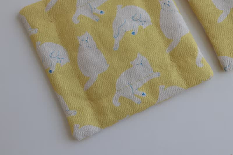 big big cat coasters - one day (yellow)