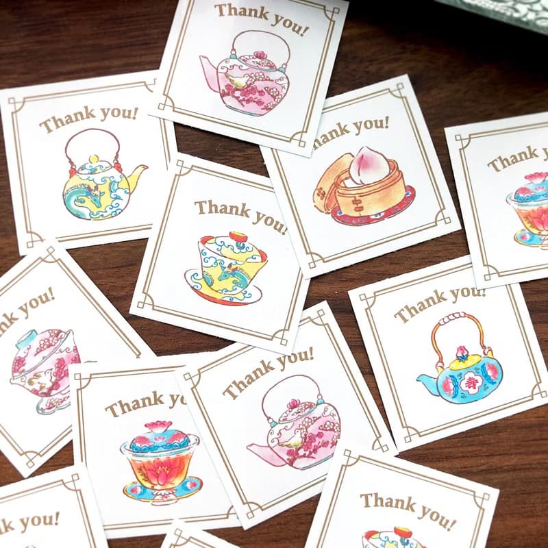 Thank you seal 　ChinaTea　シール35枚入り　中国茶器