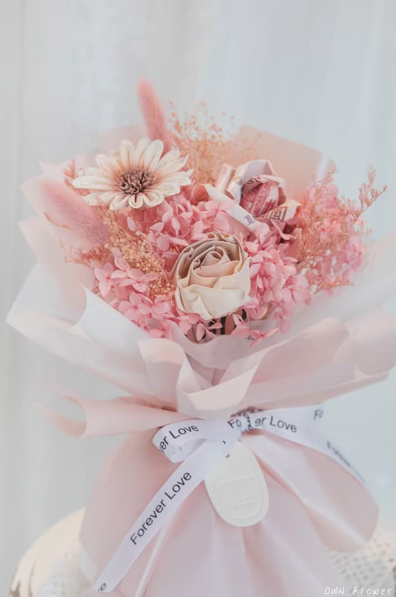 鈔票花束/有錢花花束/錢花束/鈔票蛋糕/生日禮物/已含現金300元