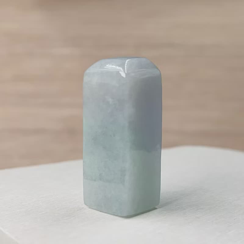 春帶彩翡翠印章 | 天然緬甸玉A貨翡翠 | 送禮