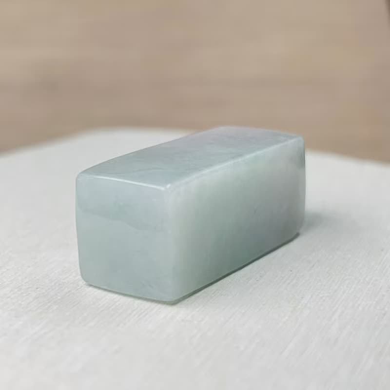 春帶彩翡翠印章 | 天然緬甸玉A貨翡翠 | 送禮