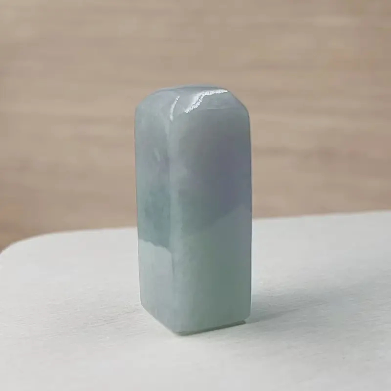 春帶彩翡翠印章 | 天然緬甸玉A貨翡翠 | 送禮