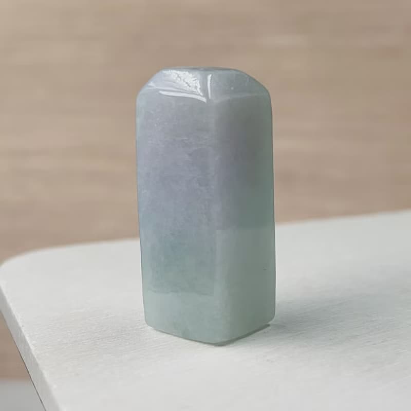 春帶彩翡翠印章 | 天然緬甸玉A貨翡翠 | 送禮