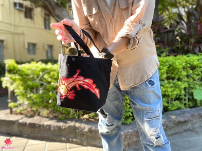 【禮物首選】六角恐龍Hobby黑色帆布便當