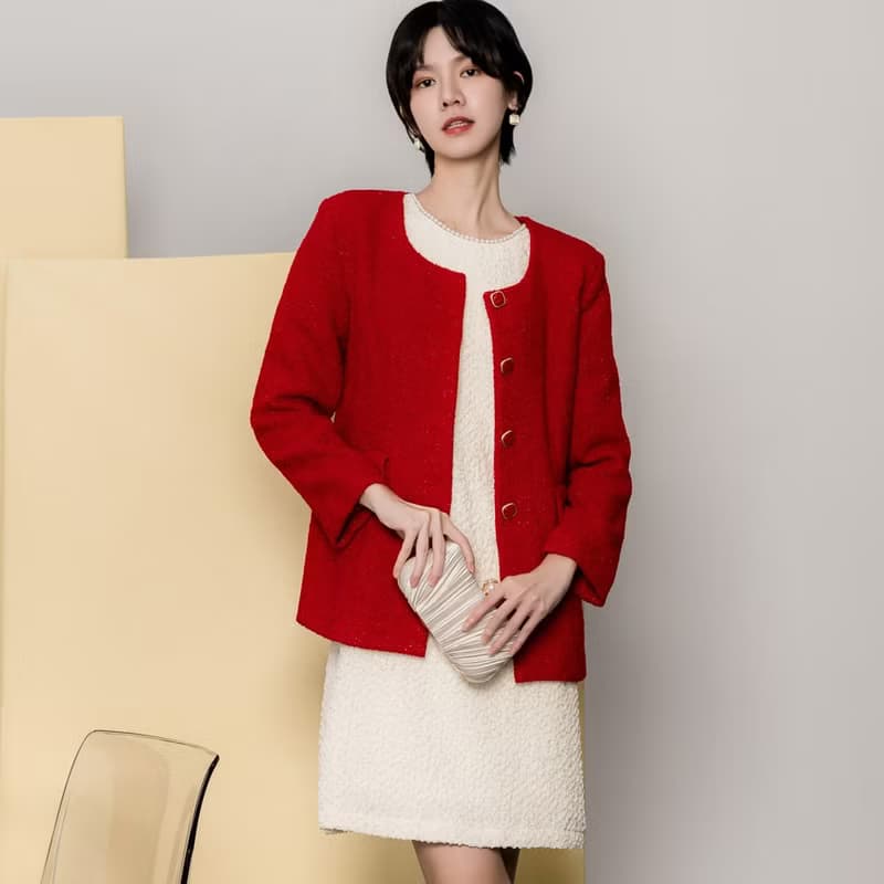 【MEDUSA】珍珠紋理泡泡公主袖洋裝(M-XL) | 小禮服 白洋裝 婚禮