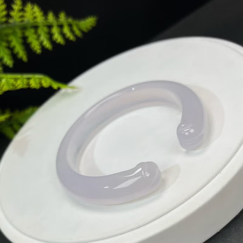 精品精選 開口貓爪瑪瑙手鐲 54MM 冰潤起光朱淺紫白 純潔高貴典雅