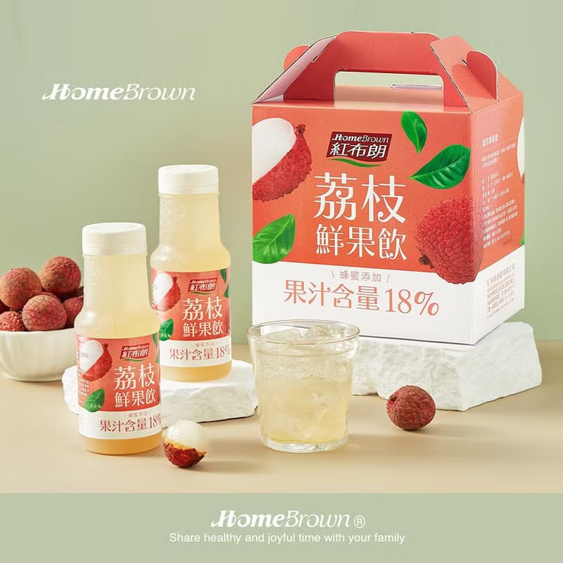 【紅布朗】荔枝鮮果飲(6入/盒) 台灣在地食材 中秋禮盒 送禮推薦