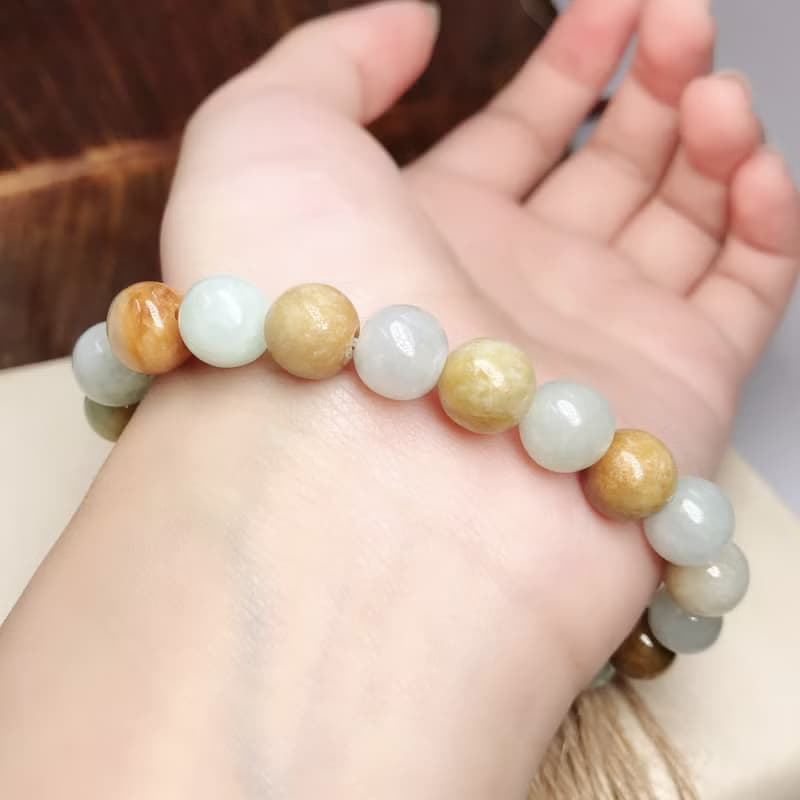 多彩翡翠手珠 | 天然緬甸玉A貨翡翠 | 送禮