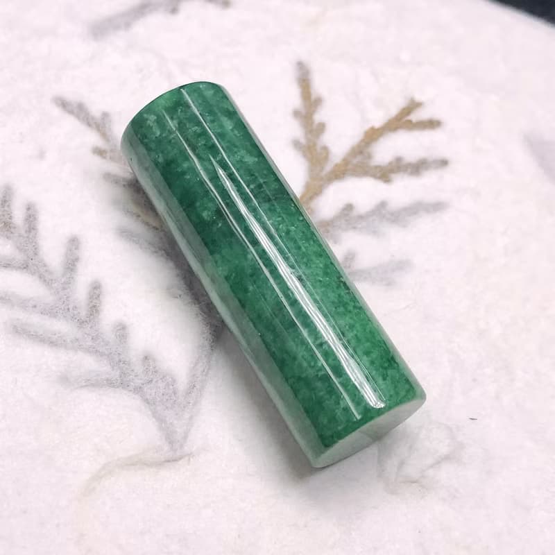 老花青翡翠圓印 | 天然緬甸玉A貨翡翠 | 送禮