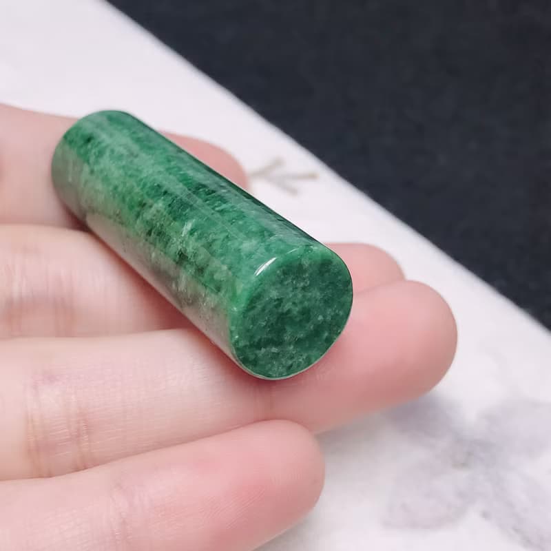 老花青翡翠圓印 | 天然緬甸玉A貨翡翠 | 送禮