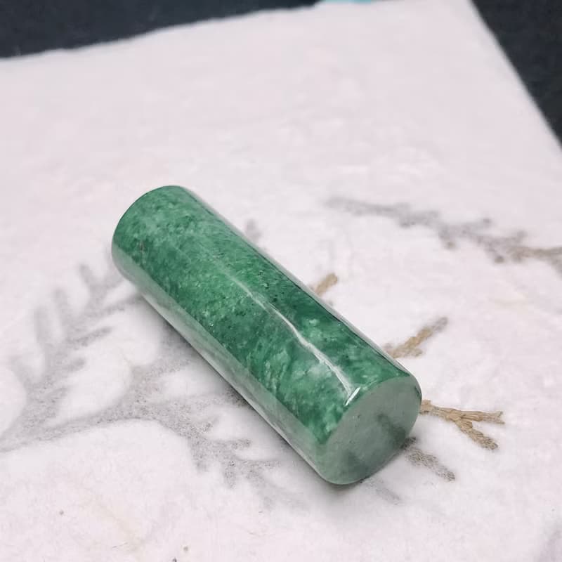 老花青翡翠圓印 | 天然緬甸玉A貨翡翠 | 送禮