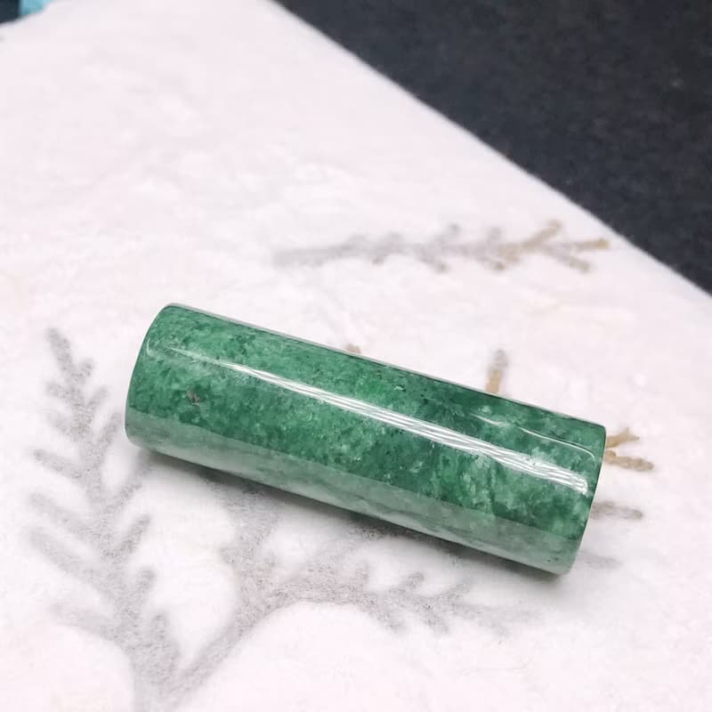 老花青翡翠圓印 | 天然緬甸玉A貨翡翠 | 送禮