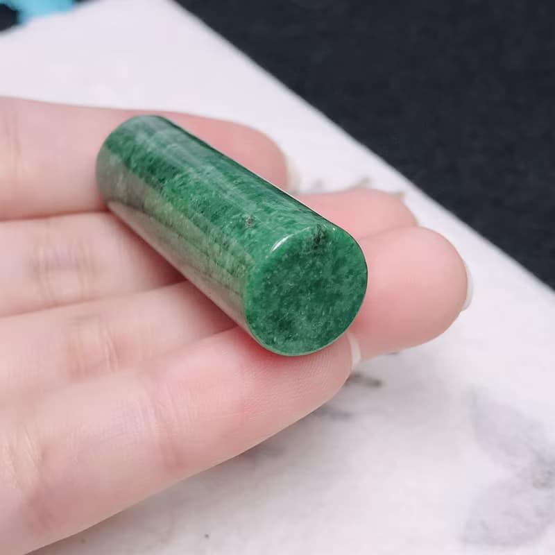 老花青翡翠圓印 | 天然緬甸玉A貨翡翠 | 送禮