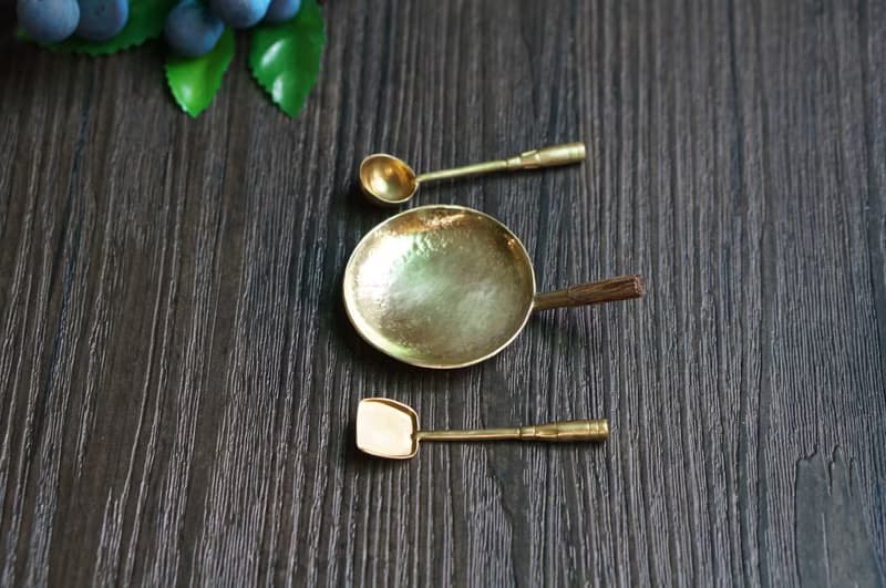 【溪山手作】手工黃銅迷你小餐具擺件閒置