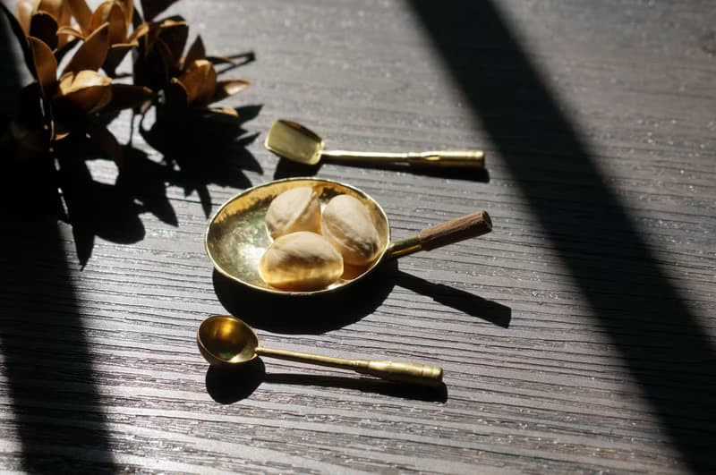 【溪山手作】手工黃銅迷你小餐具擺件閒置