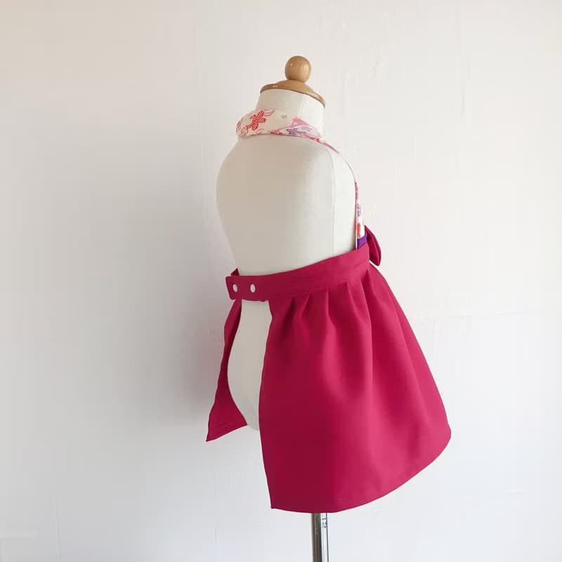 Kawaii Kimono Bib Dress(日本和服圍兜)  - 櫻花 - WR