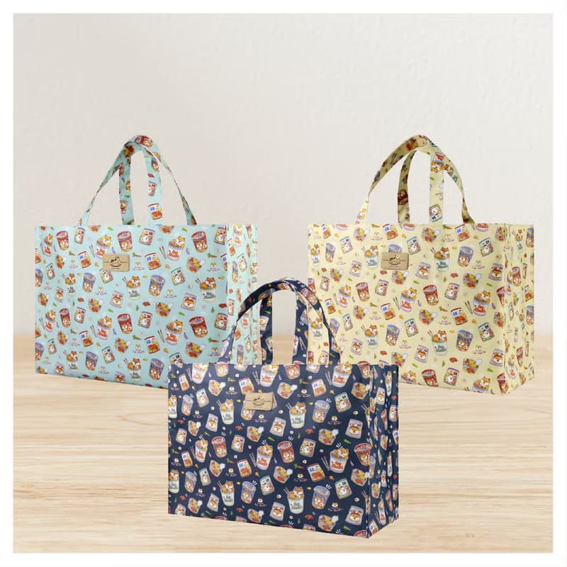 【泡麵柴犬-方便行李袋】台灣製造大容量旅行收納防水肩背袋