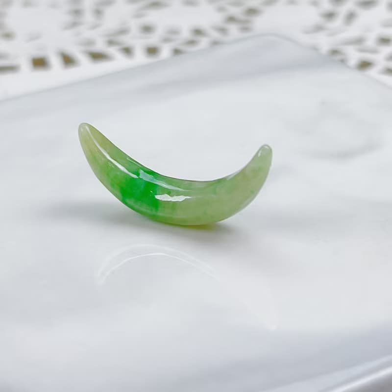 飄花翡翠月亮 | 天然緬甸A貨翡翠 | 送禮