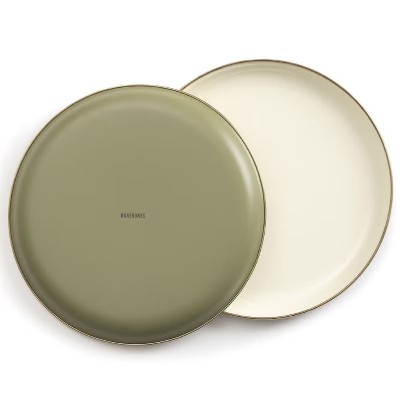 【兩入一組】Barebones CKW-1026 雙色琺瑯盤組 / 黃褐綠