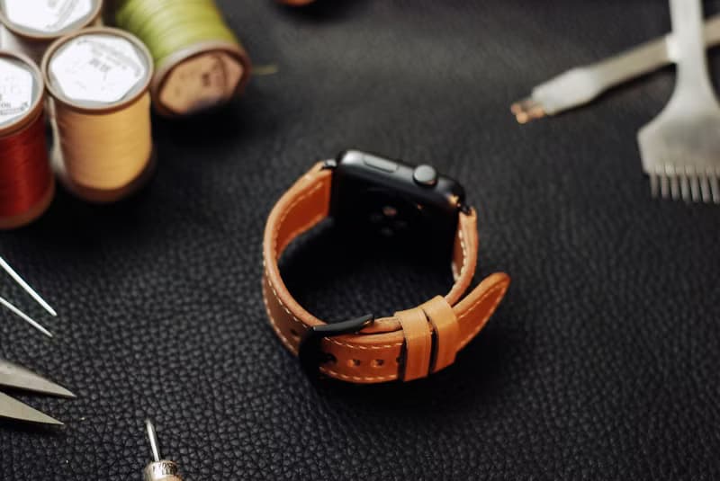 【週年慶優惠中】applewatch真皮手縫錶帶-深駝